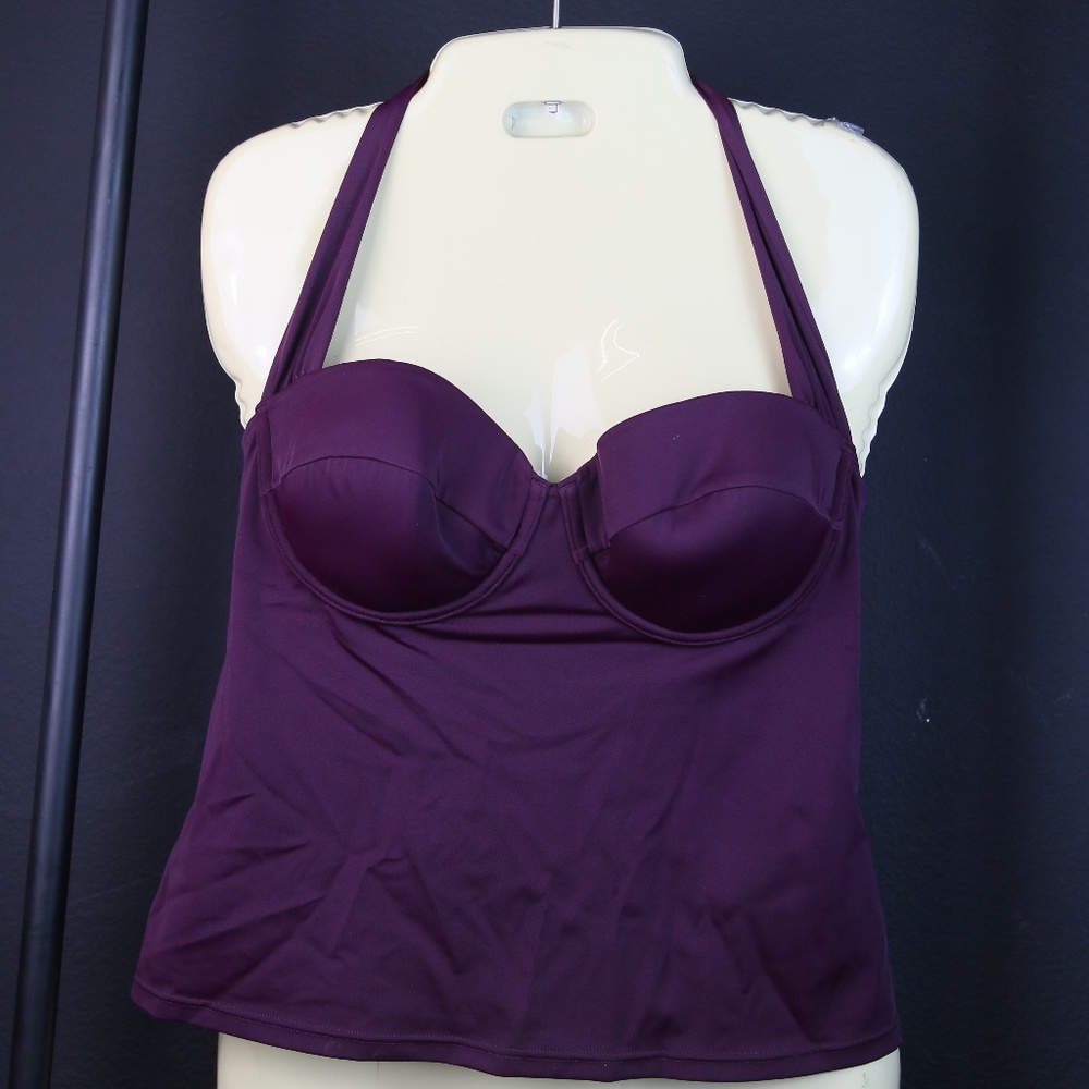 (New) Victoria Secret Maroon Bikini Tank Size 32B